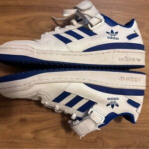 Adidas White and Blue Athletic Shoes